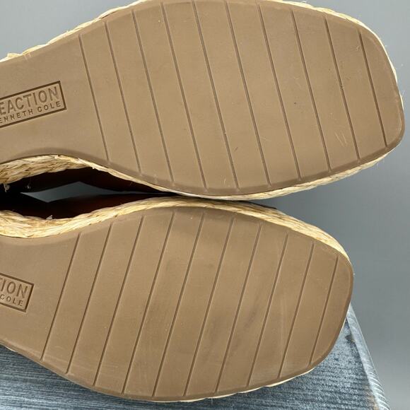 NEW Kenneth Cole Reaction Women’s Maria Mule Wedge Sandals Cognac Size 9.5 - Picture 12 of 12